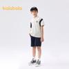 Balabala Boys' Summer College Style Short Sleeve Two-Piece Set