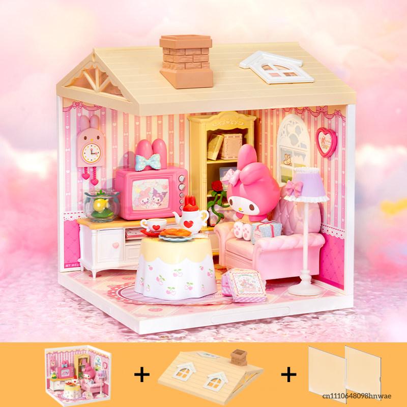 Rolife Building Blocks  Super World  Cinnamoroll Room Kuromi My Melody Assembly Models Ornaments Gifts