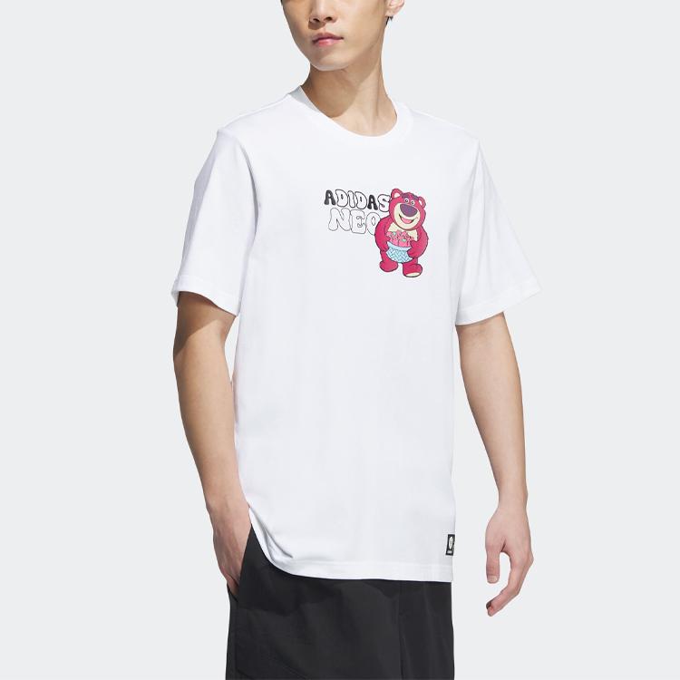 Adidas Neo Lotso Cartoon Print Letter Short Sleeve T-Shirt Men Tops White IP4027