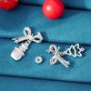 Cercei Stud Crăciun Henson din Oțel Titanic pentru Fete - Design High-End cu Șurub pentru Lobul Urechii/Cartilajul Urechii
