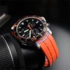 22mm Premium-Grade Rubber Watch Strap Curved End Men Folding Wrist Band Bracelet for MIDO Tissot Seastar T120.407 Watchband