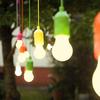 2pcs Hanging Lamp Battery Operated Colorful Green Home