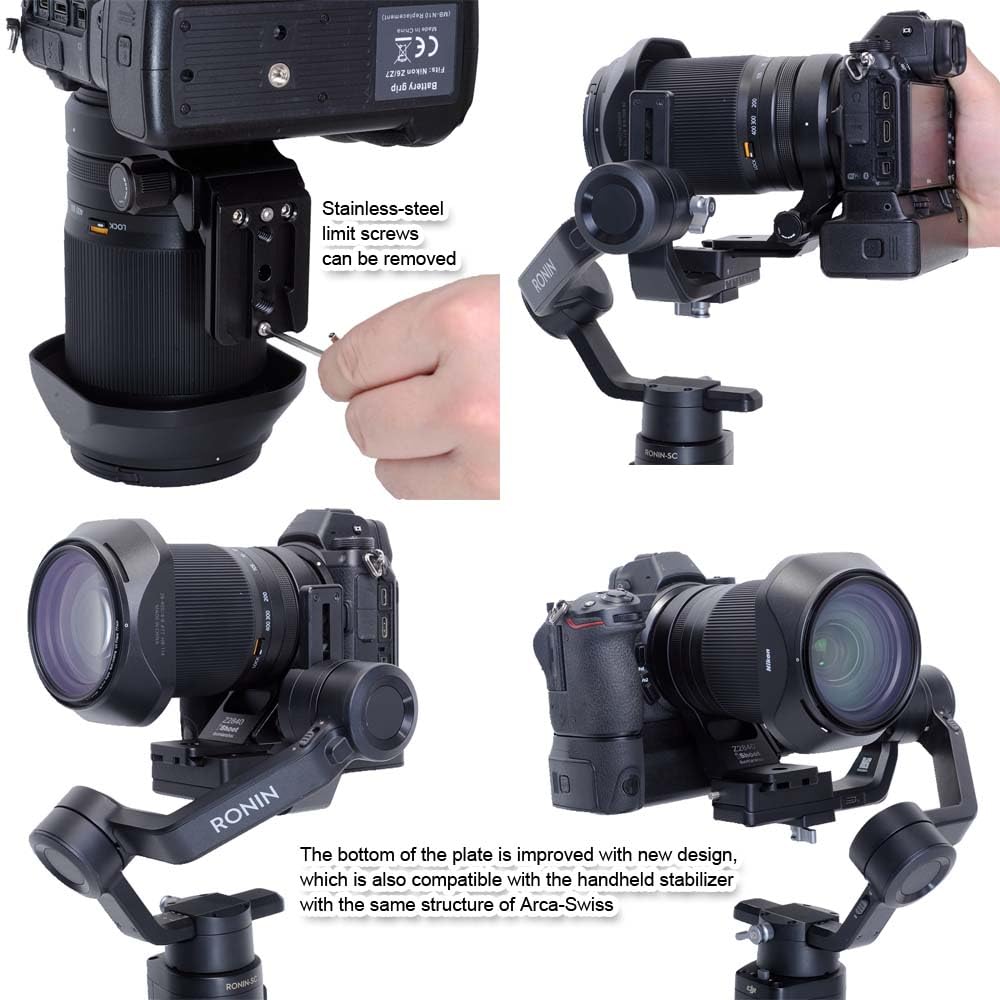 Inel obiectiv cameră compatibil cu obiective Nikon precum Z VR și Z Include suport obiectiv, suport obiectiv, montură trepied și eliberare rapidă