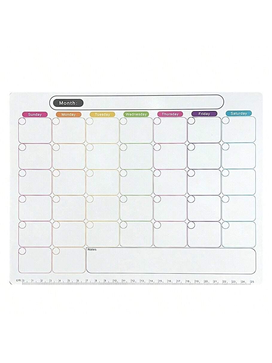 

1pc dry erase magnetic refrigerator calendar, refrigerator stickers, monthly plan, weekly schedule, to-do list