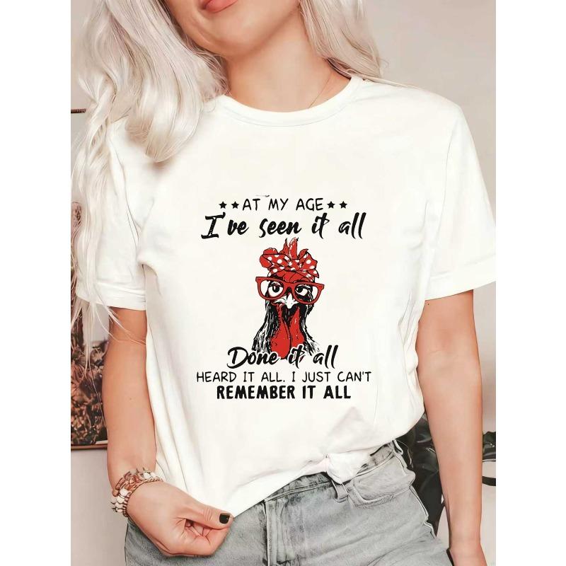 

Белая футболка оверсайз женская с принтом петуха, очками и платком, графикой В МОЕМ ВОЗРАСТЕ XXXXL белый