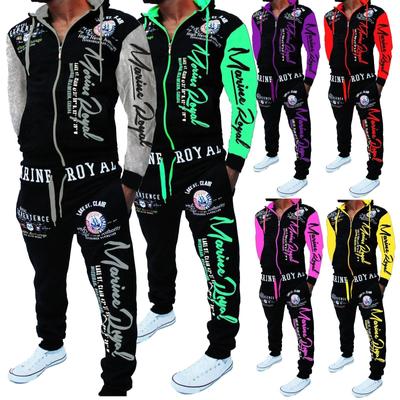 Mode Man Kleding Man Trainingspak Met Capuchon Afdrukken Mode Sets Atletisch Pak