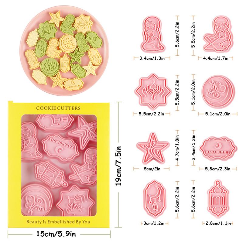 Forma na sušenky Eid Mubarak Ramadán Kareem Dekorace Camel Moon Hvězda Hrad Vykrajovátka na sušenky Islámský muslimský festival Party Doplňky