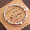 925 Silver Butterfly Bracelet for Girl Bead String Design Insect Fashion Versatile Jewelry Gift