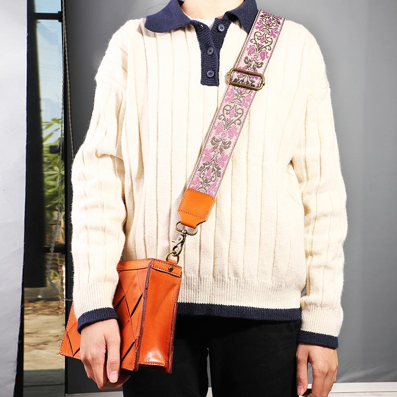 Justerbar crossbody-stropp til vesker - Unisex, bred skulderstropp i stoff, vesketilbehør