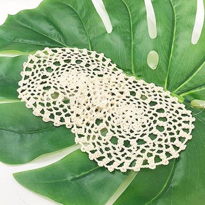 Runde Spitzendecke - Cremefarbe