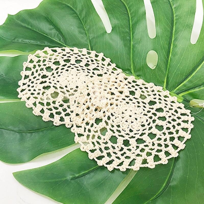 

Lace Round Mat - Cream Color