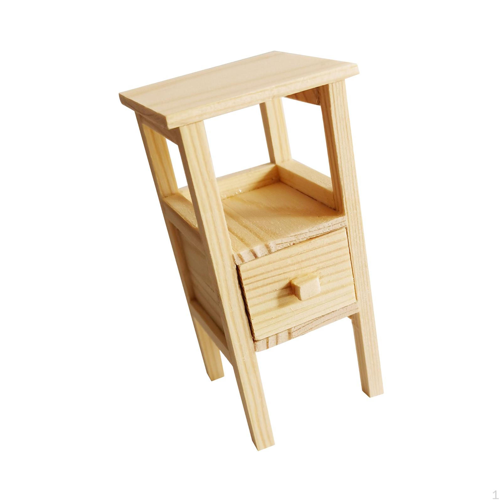 

Dollhouse Miniature Cabinet Doll House Furniture Showcase Ornament Storage Pretend Play Toys with