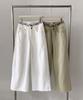 Baseukala High Rise Two Button Cotton Pants (2Colors)