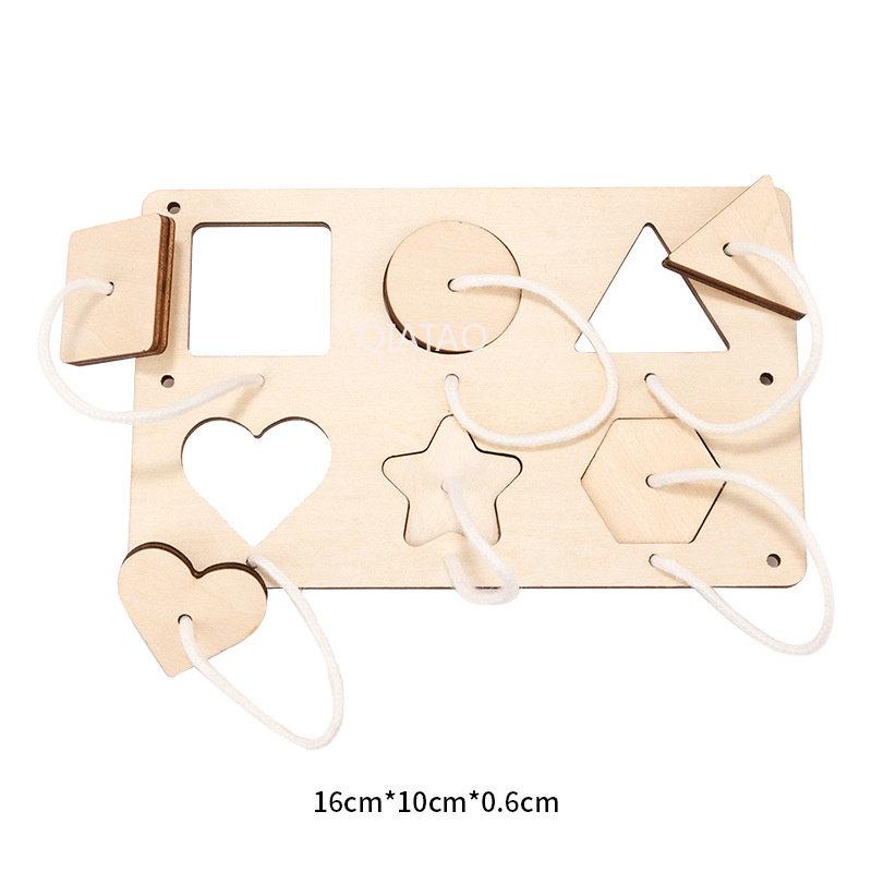 Baby DIY Montessori Activity Busy Board Parts Latch Toy Wooden Puzzle Accessories Material Early EducationToy for Children Gifts