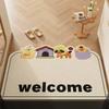 Cute Cartoon PVC Doormat: Non-slip, Dirt-resistant, Cuttable Foot Mat for Home Entrance