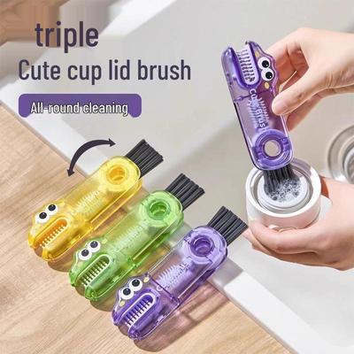 3-in-1 U-Shaped Cleaning Brush for Cups, Thermos, Baby Bottles, and Tea Cups