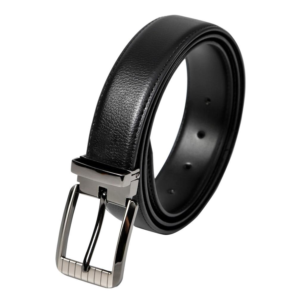 Genuine Leather Black Business Belt with Gift Box [ulterra] Men's