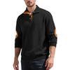 Men's jacquard embroidery Henry autumn and winter loose casual sports stand-up collar buckle trendy sweater