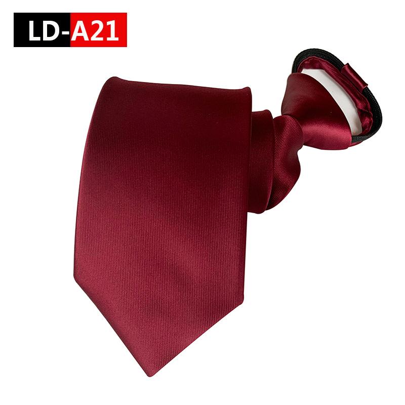 Cravată de afaceri pentru bărbați de 8 cm, cu fermoar, cravată cu nod leneș, decorațiuni occidentale