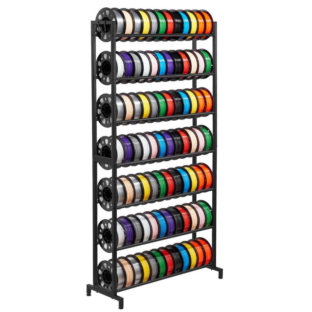 3D Printer Filament Storage Rack, 7 Tier Heavy Duty Storage Shelves for 3D Printing Filaments, Filament Spool Holders Racks for 3D Printing Studio,