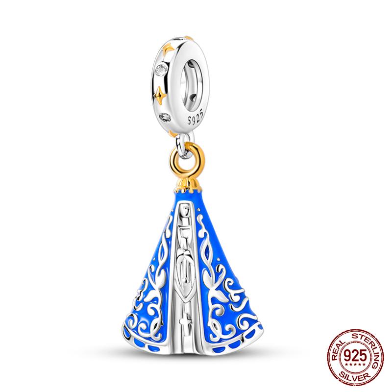 Copper Nossa Senhora Aparecida Dangle Charms Beads Fit Qikaola Original Bracelets Diy Jewelry Making For Women