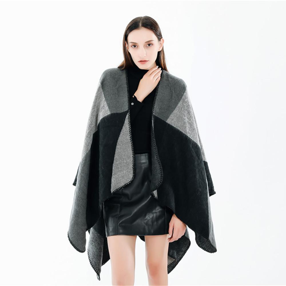Contrast Stripes Cashmere Winter Scarf Shawl Beautiful and Most Striking Accessories Comfortable High Quality Unique Clothes