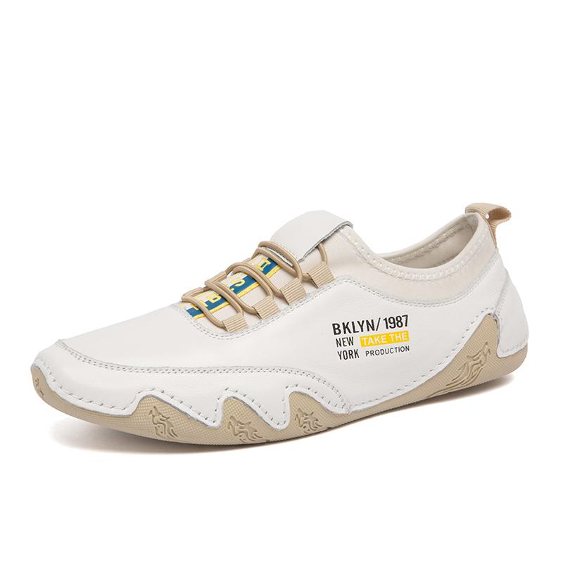 White Casual Shoes Fashion Low-Top Soft Sole Men'S Shoes Four Season New Breathable Outdoor Shoes Men'S Sports Walking Shoes