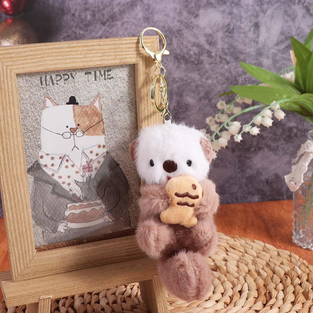 Decorations Plush Otter Bag Pendant Keys Accessories Otter Keyring Cartoon Otter Keychain  Children