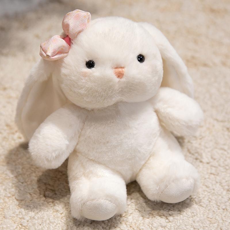 Cute Rabbit Doll Bowknot Rabbit Plushies Animal Ornaments Easter Bunny Stuffed Plush Toys Happy Easter Party Decor For Home