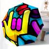 1pc Colorful Hand Icon Automatic Open, Sturdy Iron Frame, Compact Folding Design, All-Season Portable Umbrella for Women & Men Yy250801055