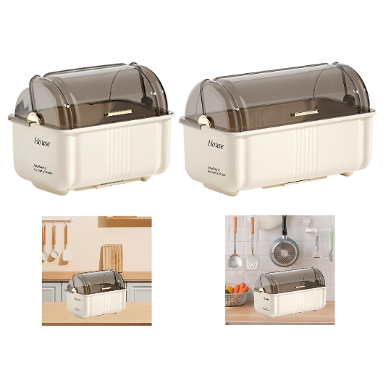 Сушилка для столовых приборов с поддоном и крышкой, стойка для кухонной столешницы, бара, ресторана L