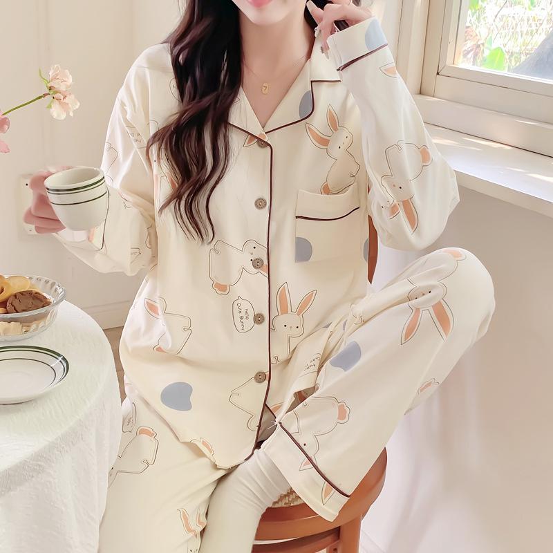New Style Monthly Clothing Spring, Fall and Summer Postpartum Maternal Breastfeeding Breastfeeding Maternity Pajamas Homewear