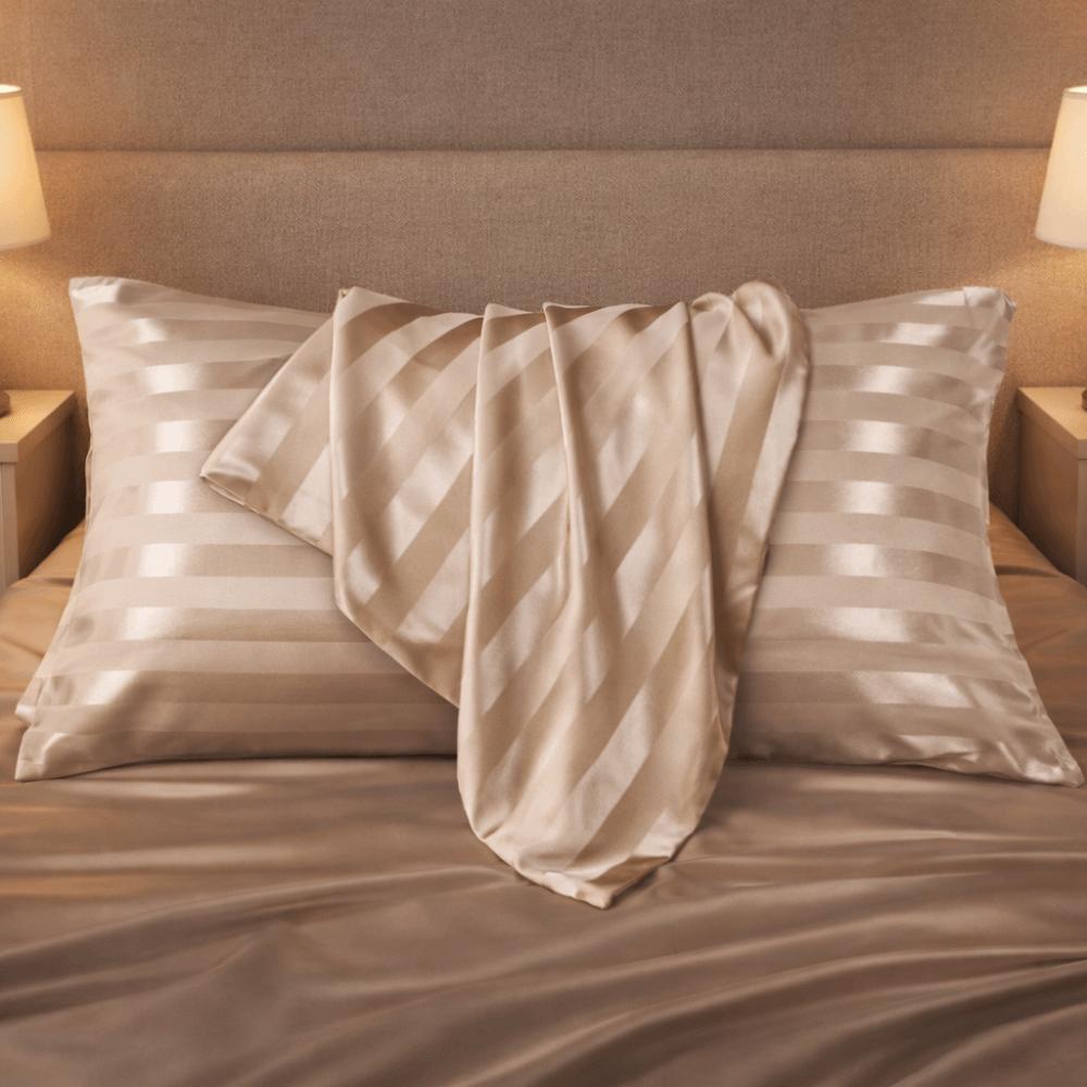 Glossy Jacquard Pillow Cover Envelope Closure Hotel Pillowcase  Bedroom