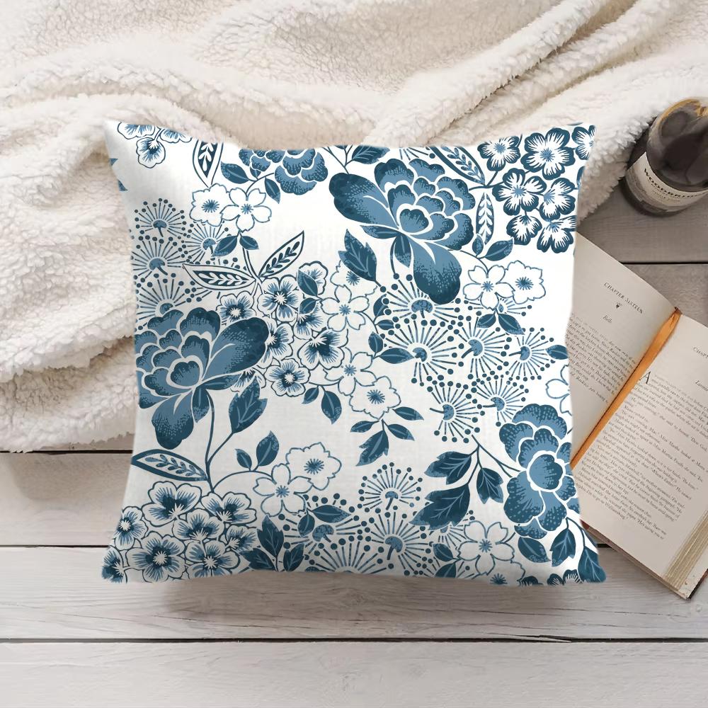 Retro Pattern Cushion Cover Soft Short Plush Pillow Cover Smooth Cozy Texture Aesthetic Cushion Case Home Decor