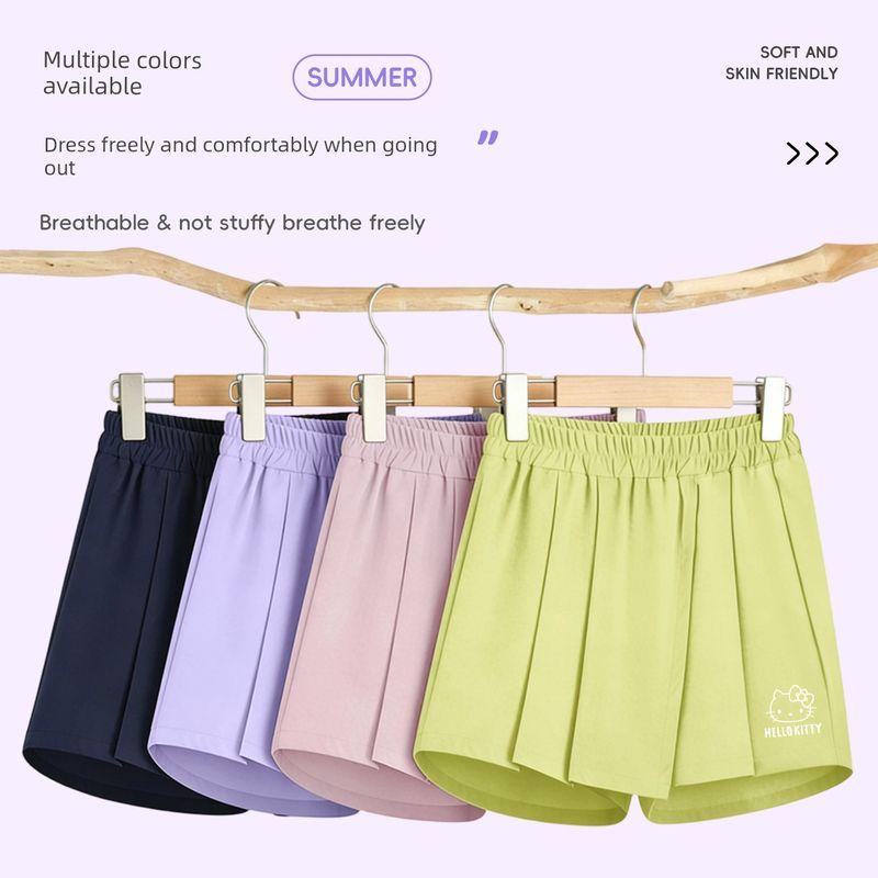 My Melody Children's Pants 2026 New Summer Girls' Pleated Skirt Pants Stylish Fashionable Short Skirt Girls' Big Kids Shorts