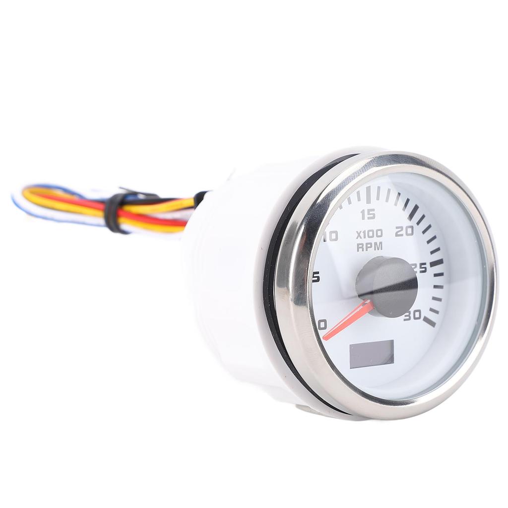52mm Tachometer 3000RPM DC 9 To 32V 7 Color Backlight with Hour Meter for Truck Tractor Car Boat