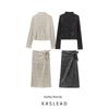 Kaslead New Arrival Women's Fashion Style Sequin Tops Stomach Blanket Skirt 1253192 1250928