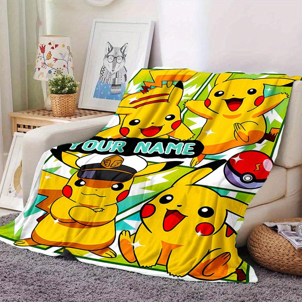 Pikachu Adventure Blanket Personalized Name Soft Warm And Versatile For Sofa Bed Office And Travel Machine Washable Comfortable In All Seasons Best