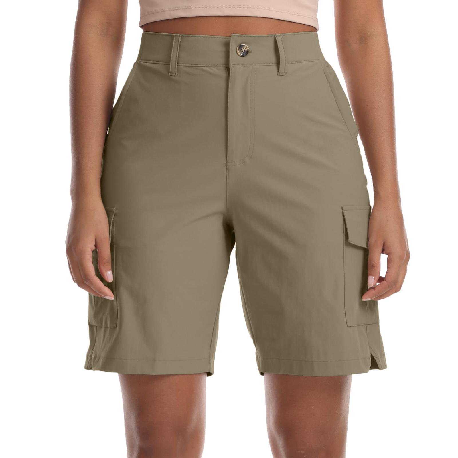 

Shorts For Women Color Workout Running Soft Yoga Shorts With Pockets S хакі