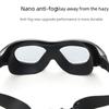 High-Definition Anti-Fog Swimming Goggles for Adults - Large Frame, Flat Lens