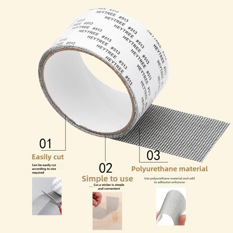 Strong Self-adhesive Window Screen Repair Tape, Window Screen Repair Patch, Covering Holes, Insect and Mosquito Nets