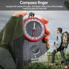 Orienteering Compass Lanyard Waterproof 360-degree Rotating Dial Luminous Display Magnifying Glass Map Scale Camping Compass