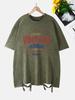 Vintage League Letter Prints Washed TShirts Women Cottontops Comfortable ONeck Oversize T Shirts Fashion Womans Streetwear
