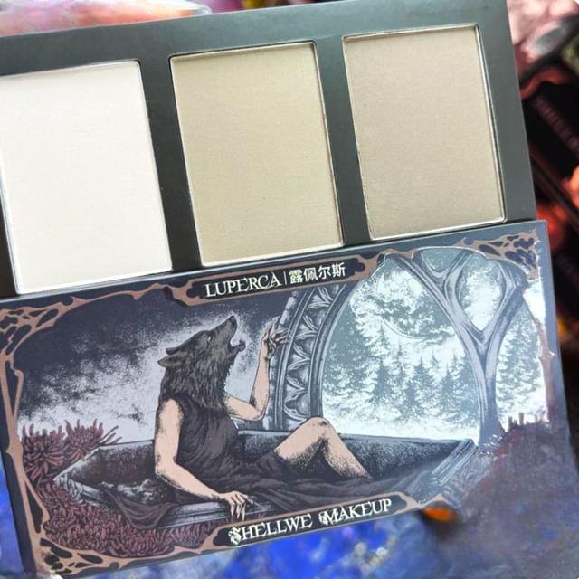 SHELLWE MAKEUP - freya86 Палитра хайлайтеров и контуров из 3 цветов - Luperca #Luperca