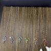 Chrome Hearts Retro Distressed Double Cross Square Pendant Necklace - Unisex Fashion Accessory