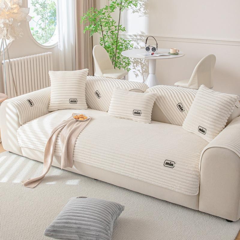 

Скандинавский Инс Современный Тюльпановый Бархатный Полосатый Диванная Подушка Осень Зима Нескользящая Утолщенная Плюшевая Подушка для Сиденья Чехол для Дивана Полотенце 70*70cm