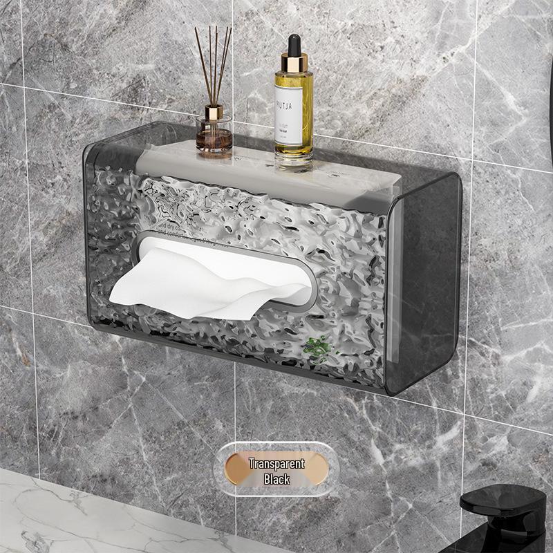 Transparent Wall-Mounted Luxury Towel & Tissue Dispenser for Kitchen/Bathroom