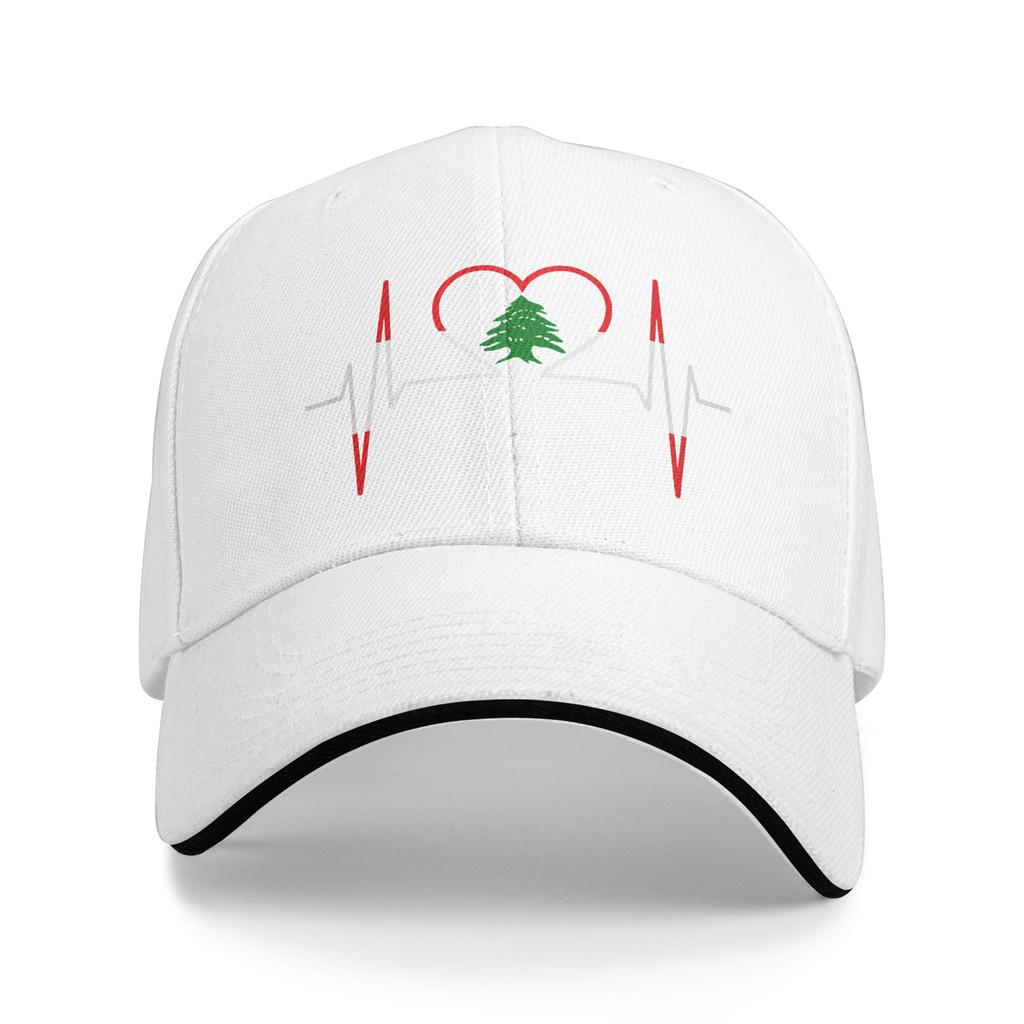 Spring Heartbeat ECG Lebanon Baseball Cap Lebanese Country Flag Outdoor Sport Fitted Sun Hip Hop Hats Couple Women Baseball Caps