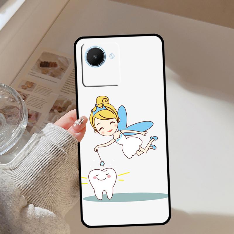 

Cartoon Dentist Dental Teeth For Realme C67 C75 C61 C55 C53 C51 C21Y C25S GT 7 Pro 5 6 GT 6T 10 11 12 13 14 Pro Plus Case Realme C53