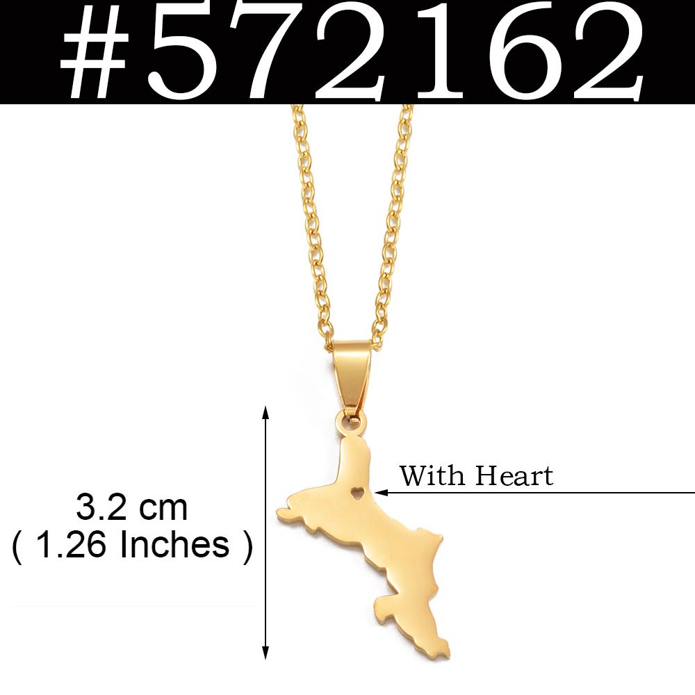 1 Stück Seychellen Karte Anhänger Halsketten Mahe Edelstahl für Damen Mutter Schmuck #572062